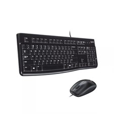 Logitech - MK120 Full-size Wired Membrane Keyboard and Mouse Bundle for PC wi...