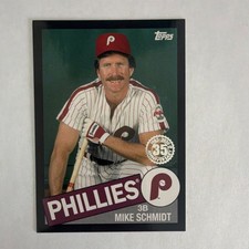 2020 Topps Update 1985 35th Anniversary Mike Schmidt #85TB-35 Phillies /299Black