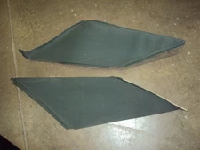 Original Pair 1968 1969 Camaro Firebird Rear Interior Sail Panels Green w/ Clips