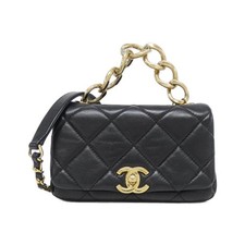 Chanel Lambskin Mini Bag Women Black One Size
