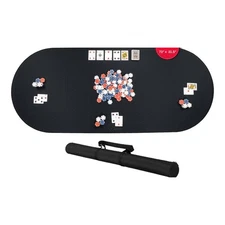 Blue Feltectors Board Game Mat, Table Cover for Mahjong, Poker 73 x 31.5 In