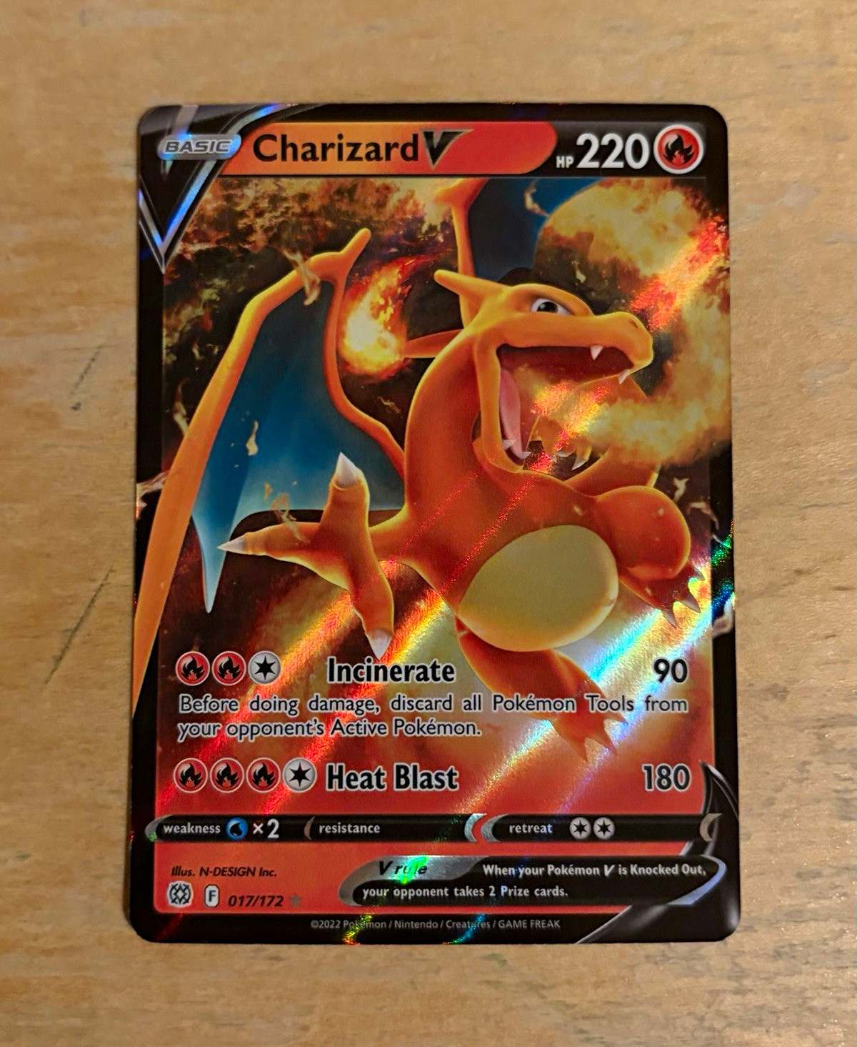 The Pokémon Company Charizard V 017/172 Brilliant Stars Ultra Rare Holo EN