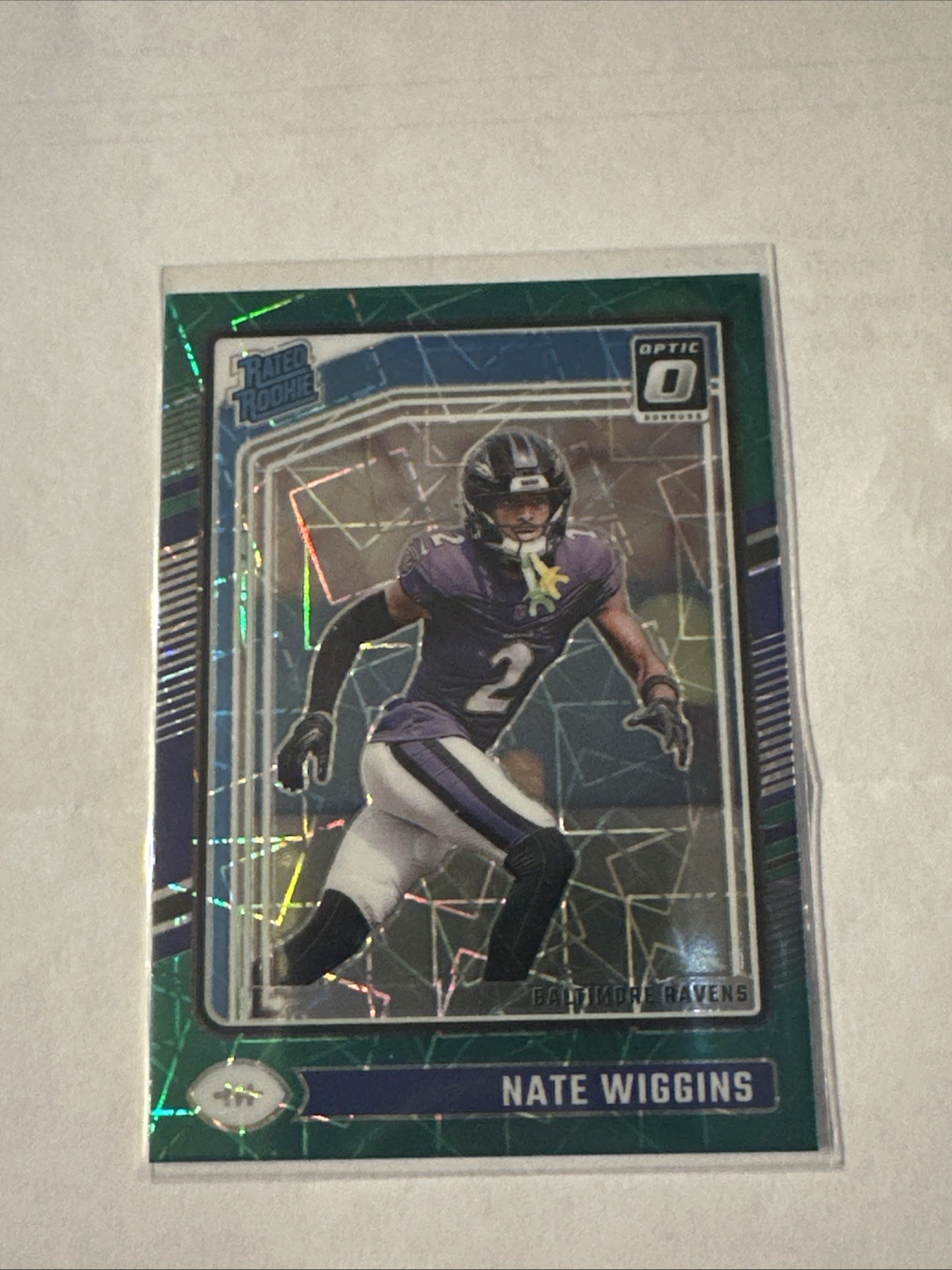 2024 Panini Donruss Optic Rated Rookie Nate Wiggins #281 Green Velocity (RC)