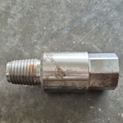 Metal Hydraulic Fitting Adapter Hex Nut Threaded 2 Inch Diameter
