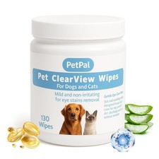 Pet Eye , 130 Count, Gentle Tear Stain for Dogs and Cats, Mild and Non-Irrita...
