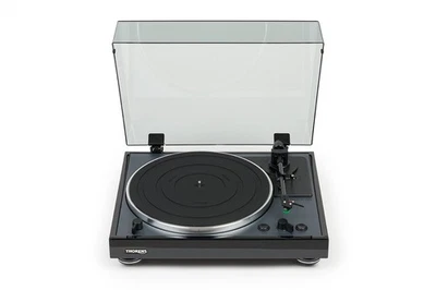 Thorens TD 102 A Hochglanz Schwarz Vollautomatischer Plattenspieler NEU! - Bild 1 von 4