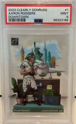 Aaron Rodgers #1 2023 Clearly Donruss Downtown card