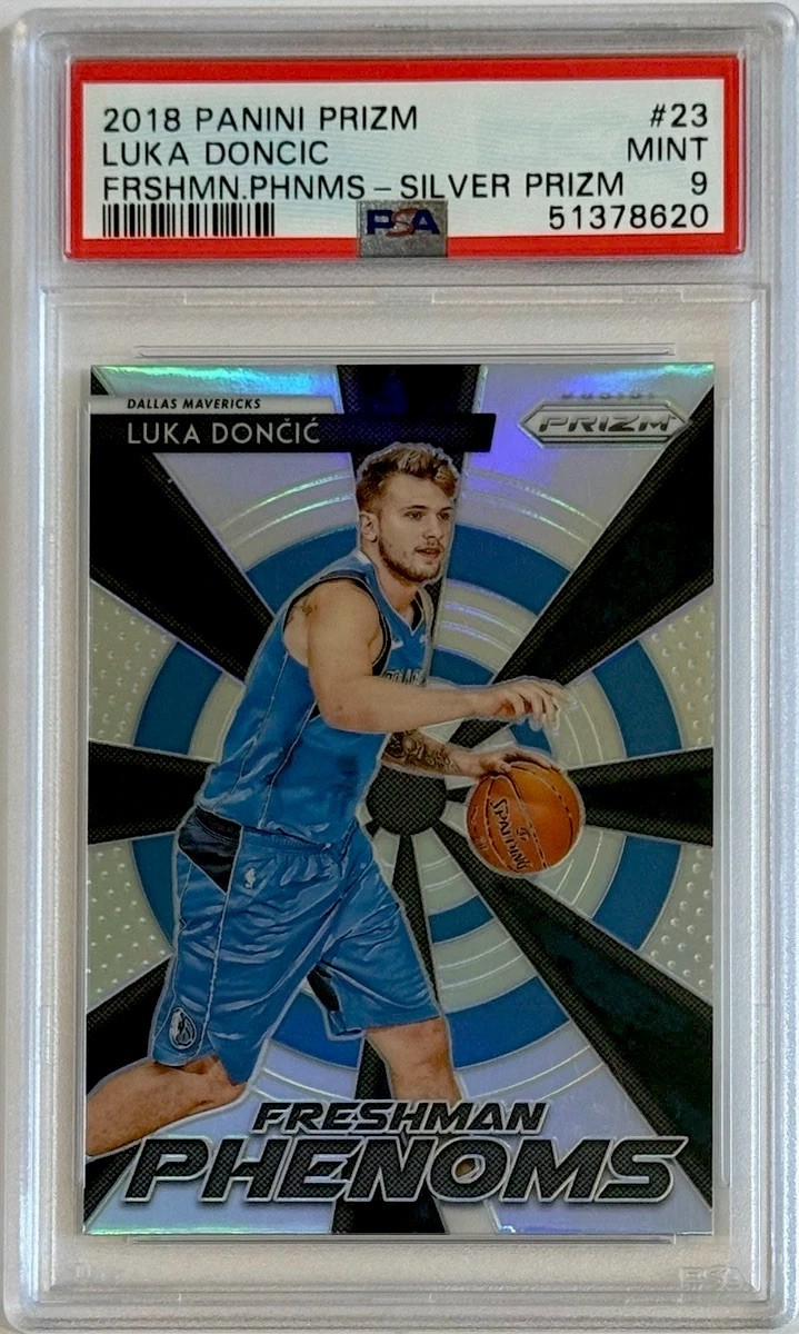 2018 Panini Prizm Silver Luka Doncic Freshman Phenoms Prizm #23 Rookie RC PSA 9
