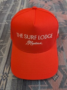 Yellow Orange Surf Lodge Trucker Hat Surf Life - Sunset Tropical Badge Camoflauge Trucker Hat  main image 3