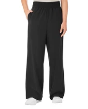 Member's Mark Women's Med Soft Sandwash Wide Leg Crop Pant Black Free Shipping!