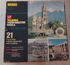 Vintage gaF Three View-Master Picture Reels - 21 Talking - Mexico - Papers -VGUC