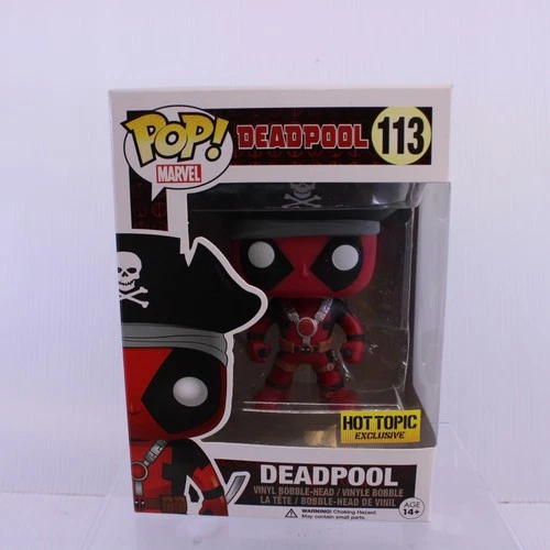 G5 Funko Pop Vinyl Figure Marvel Hot Topic Exclusive PIrate Deadpool 113