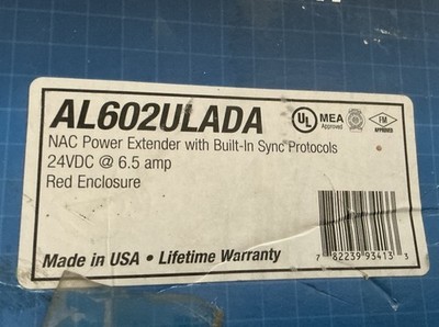 Altronix AL602ULADA NAC Power Extender 24VDC 6.5A Fire Alarm Power Supply