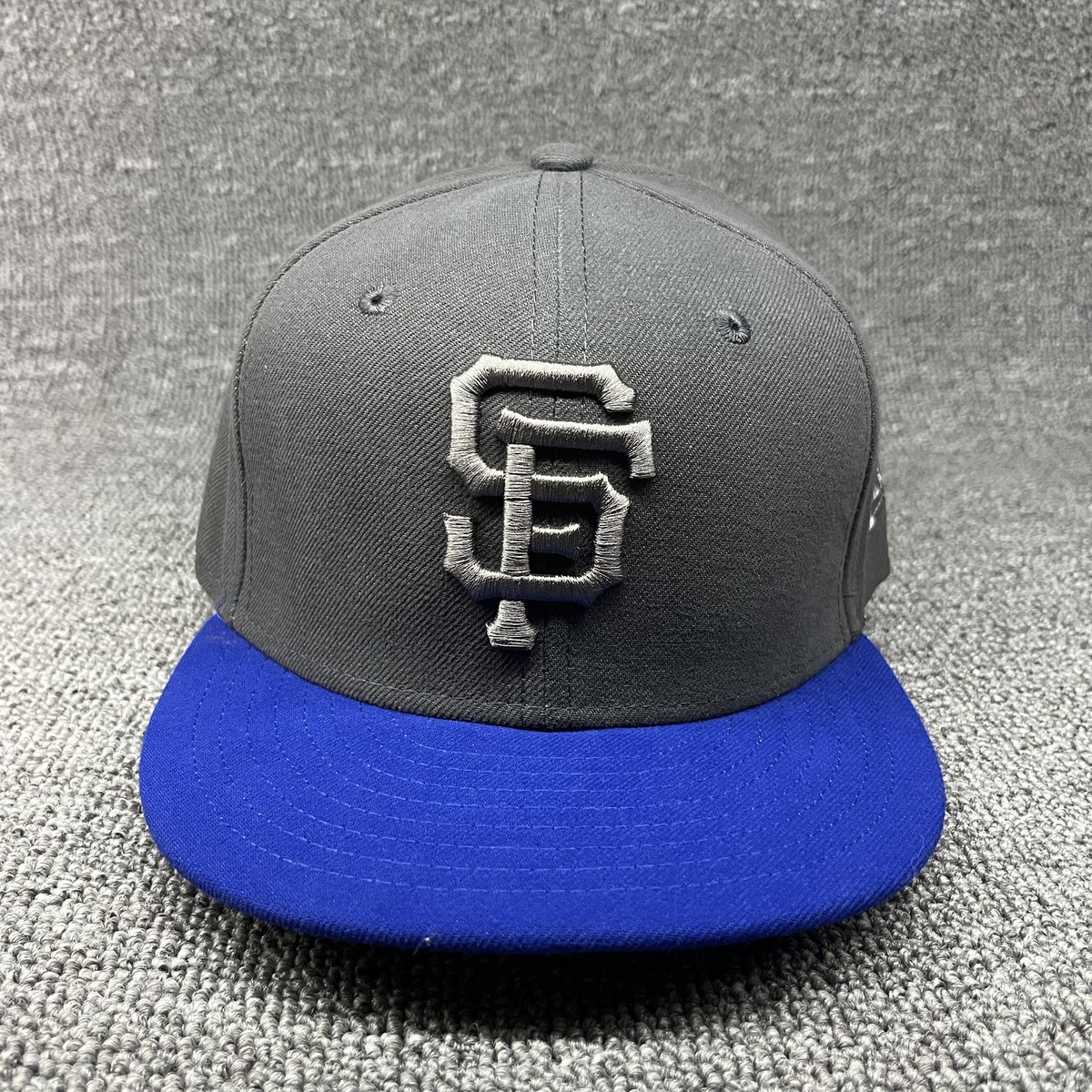 New Era 59FIFTY San Francisco Giants SF Gray Royal Blue Pop Tonal Fitted Hat 7