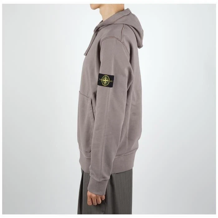 Felpa Stone Island in cotone con cappuccio e toppa 801564151 V0092 118786281