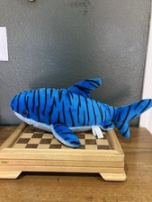 Destination Nation Blue Black Stripe Tiger Shark Plush 16 Inch