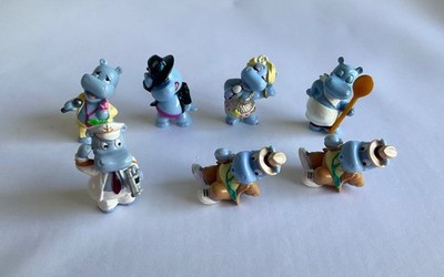 Ferrero Kinder Surprise Toys Happy  Hippo Vintage 90s Lot Of 7 Mini Figures