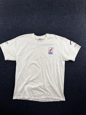 National Skydiving League Shirt Mens Large White Graphic NSL Blue Skies Hanes