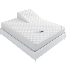 Split Top King Mattress Protector Pad Waterproof Quilted 34 Inch Adjustable Bed