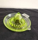 ARC France Green Depression Glass Lemon Lime Citrus Juicer Reamer EUC