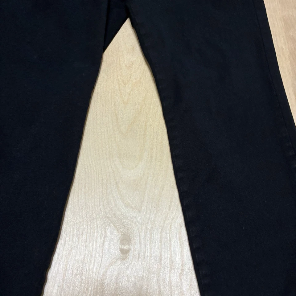 Pantalones rectos de tiro medio Banana Republic Sloan Fit 8 negros para mujer Foto 4 de 4