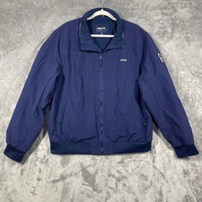 Vintage Lands End Squall Nylon Fleece Lined Bomber Jacket Mens Large