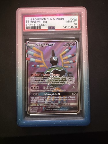 Sigilyph GX (Full Art) 202/214 Sm-Lost Thunder Holo PSA10