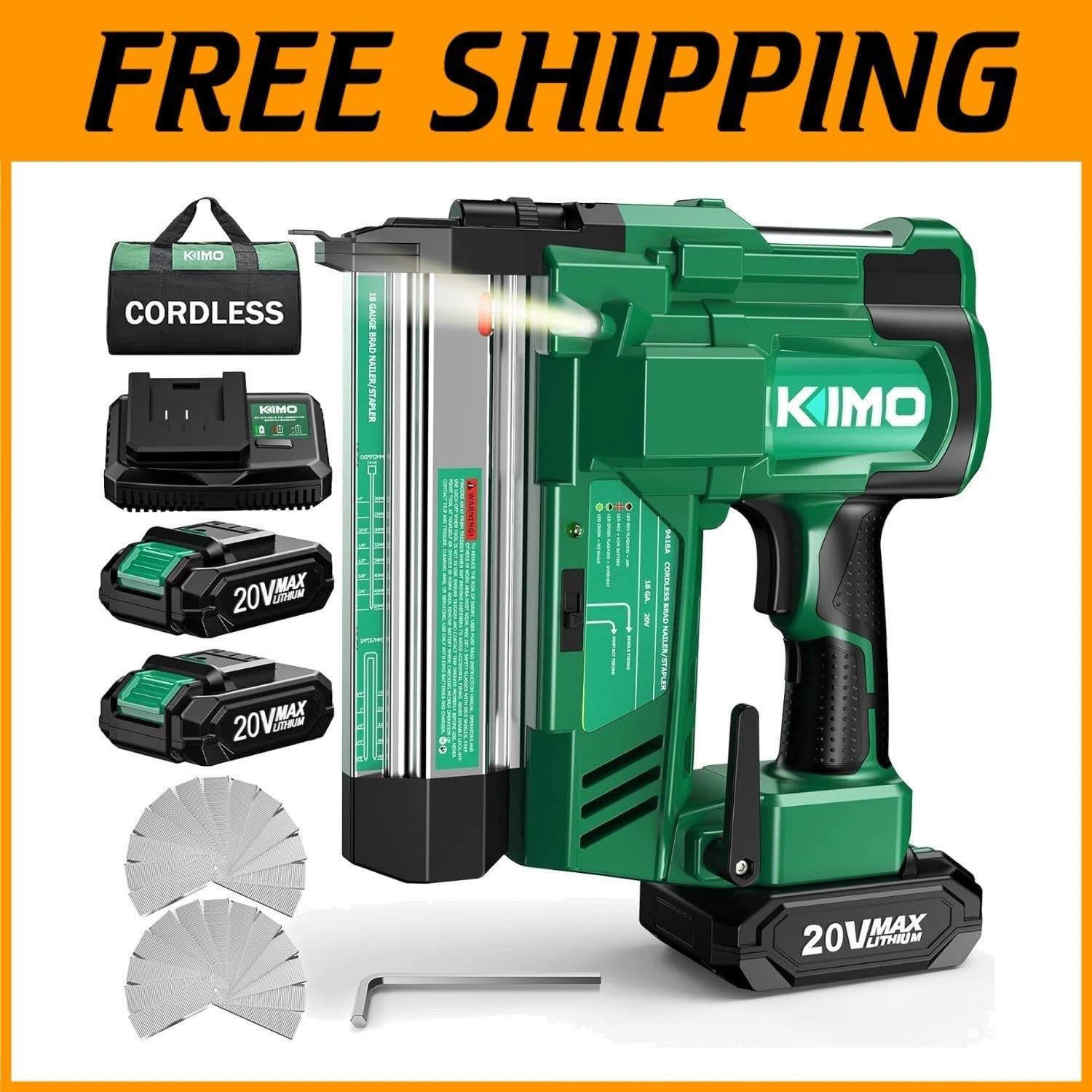 2-in-1 Cordless Nail Gun & Stapler Combo-