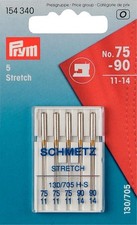 N&auml;hmaschinennadeln 130/705 Stretch 75+90, Packung mit 5St, 154340, Prym