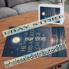 500 piece jigsaw puzzle Angels Charge Psalm 91 11 Moon night faith