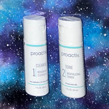 PROACTIV RENEWING CLEANSER STEP 1 REVITALIZING TONER STEP 2 1 FL OZ FOR ACNE