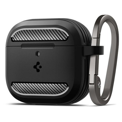 Spigen Rugged Armor - Hülle für Apple AirPods 4 (Mattschwarz)