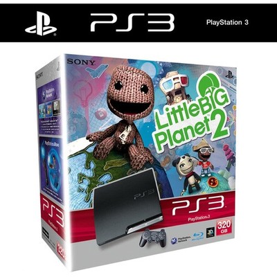 PlayStation 3 PS3 Konsole SLIM 320GB Little Big Planet 2 ORIGINAL Controller 🎮✅