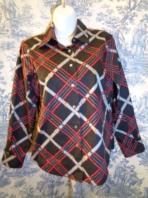 Foxcraft blouse Shaped Fit belt print 2 petite