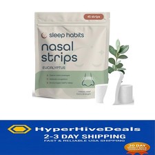Instant Relief Nasal Strips - 45PC Eucalyptus Scented for Snoring & Congestion