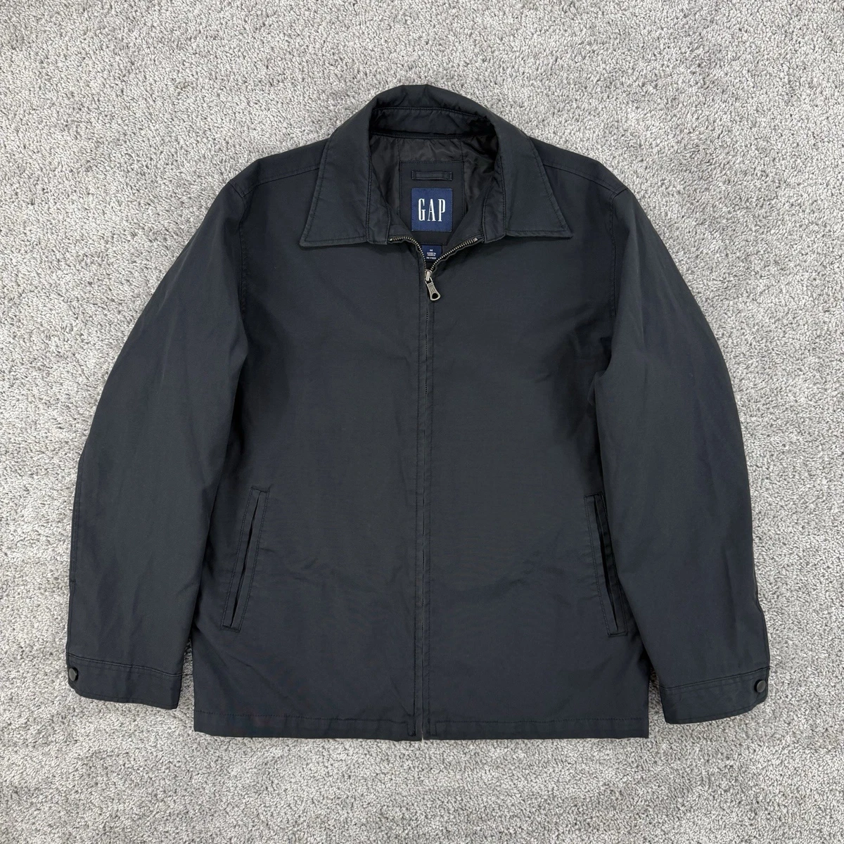 ジャケット・アウター GAP 00's Nylon Zip Up Jacket Black XL Adult Heavyweight Oversized Zip Jacket | Gap
