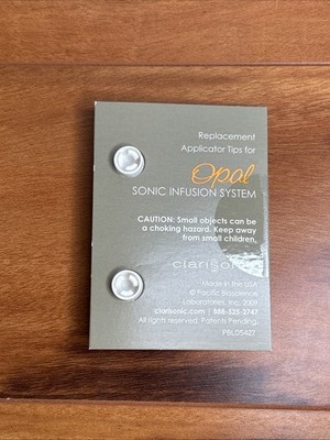 Clarisonic Opal Sonic Infusion Replacement Applicator Tips White 2-Pack - NEW