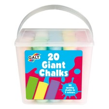 20 Giant Chalks - Extra Large Childrens Chunky Pavement Chalks - Bright Vibra...