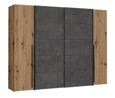 Kombi-Schrank 4-trg NARAGO von Forte Artisan / Beton dunkelgrau Schrank