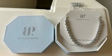Bomb Party Tennis Necklace "Yes, She's Yours" Clear CZ on Rhodium NK36920