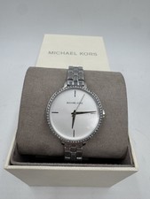 Michael Kors Charley Silver Crystal Bracelet 39mm Women Watch MK4398 New