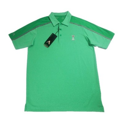 Antigua Polo Shirt Men's Medium Green Short Sleeve Pro Cup Causal Golf New NWT