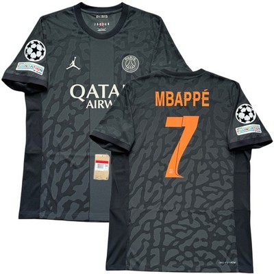 2023/24 PSG Authentic Third UCL Jersey #7 Mbappe Large Jordan