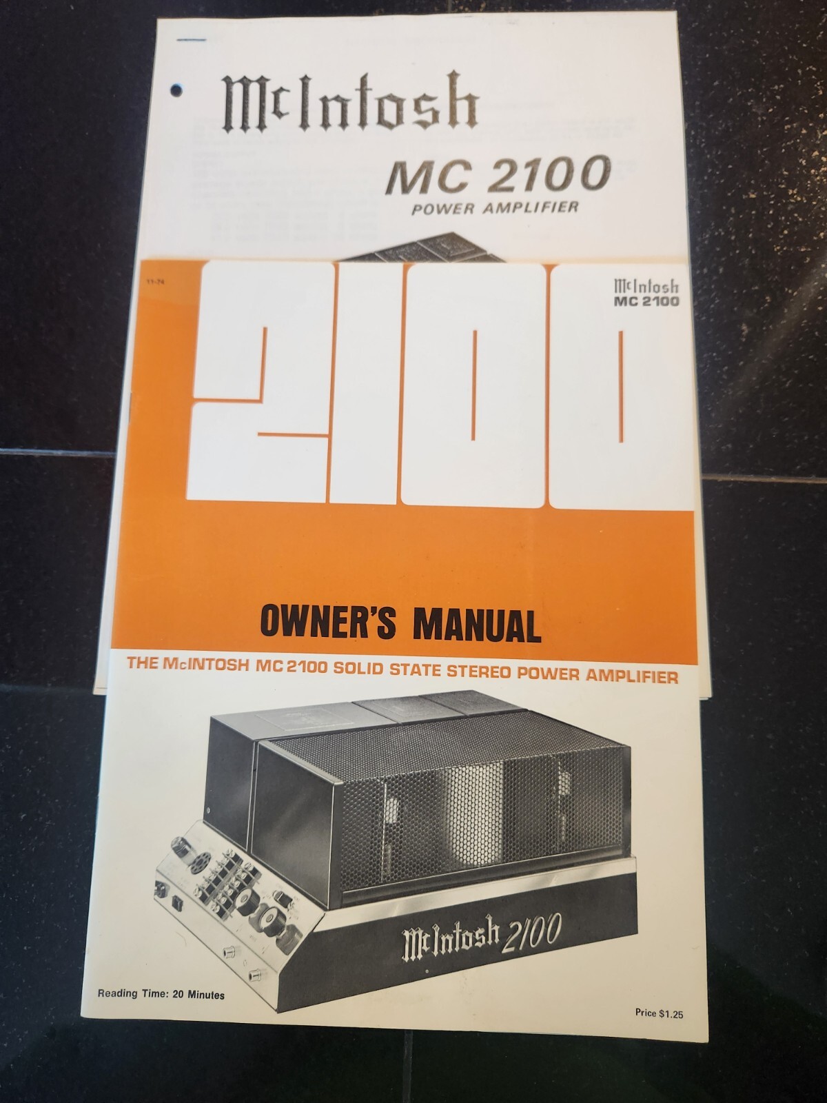 McIntosh MC2100 Owner / Service Manual