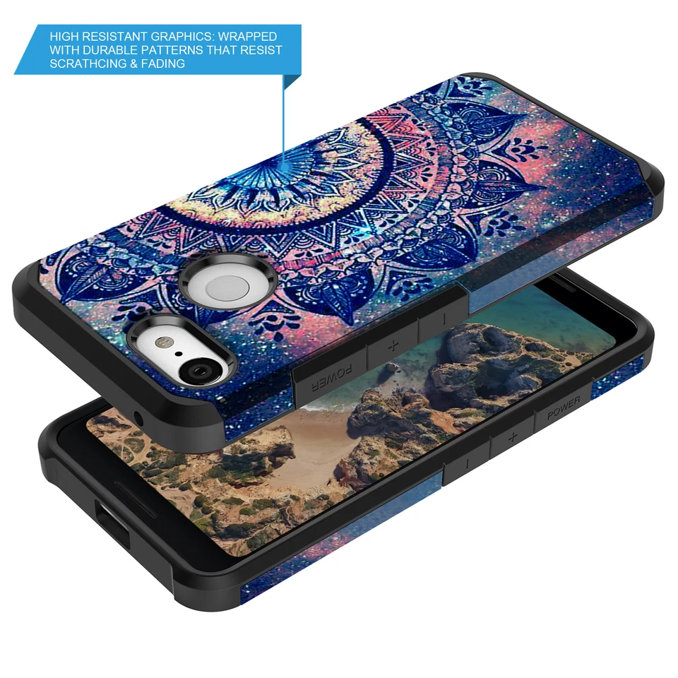 For Google Pixel 3 Hybrid Graphic Colorful Case - Image 3 of 4