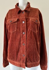 Women's Corduroy Jacket Size 14 Brown