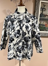 Lafayette 148 Floral Cotton Blend Jacket Size L