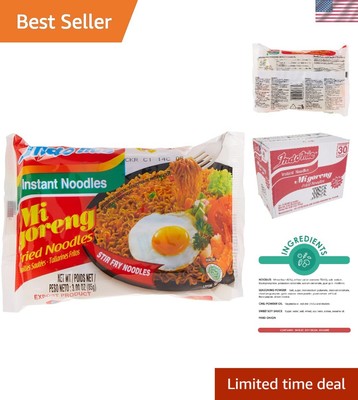 Indomie Mi Goreng Instant Stir Fry Noodles Halal 3 Ounce (Pack of 30)