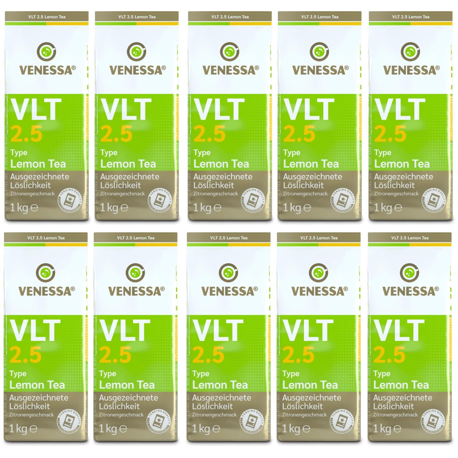 VENESSA VLT 2.5 Teegetränk Zitrone 10 x 1kg Instant Zitronentee für Automaten