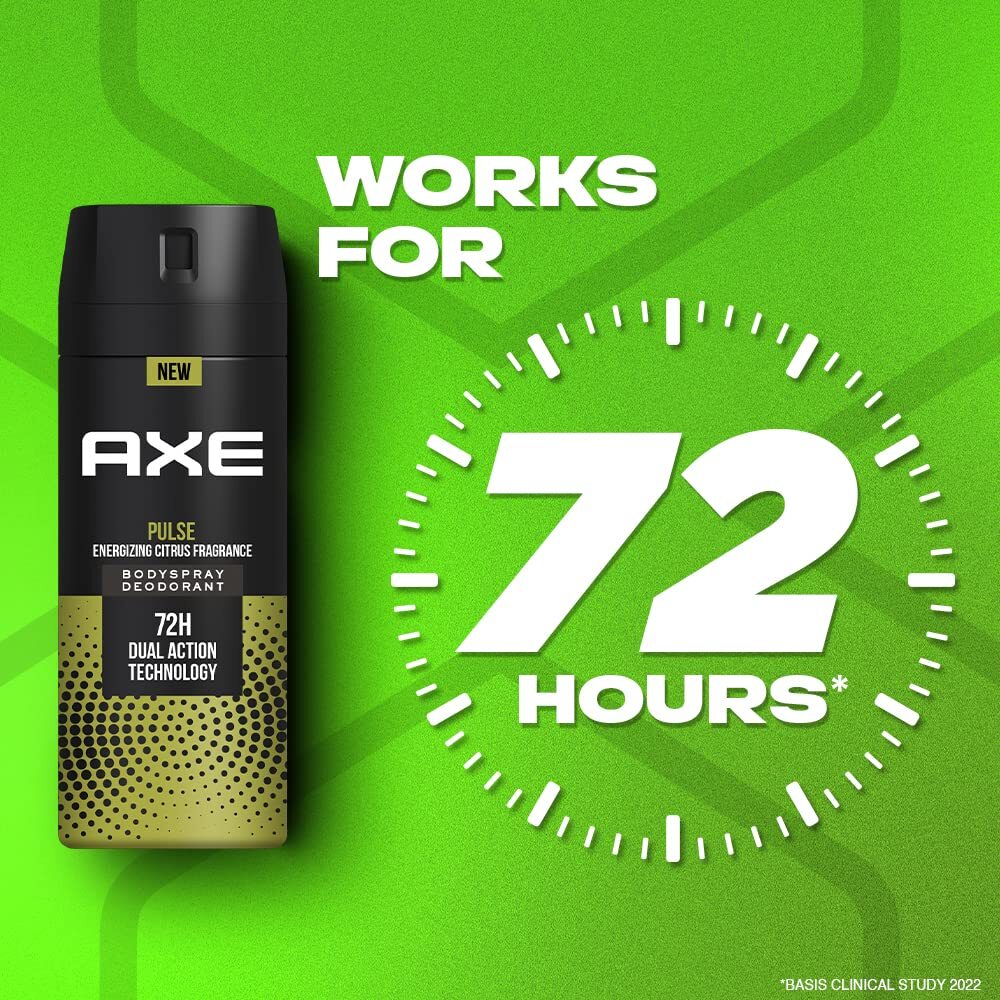 AXE Pulse Long Lasting Deodorant Bodyspray For Men 150 Ml, Pack of